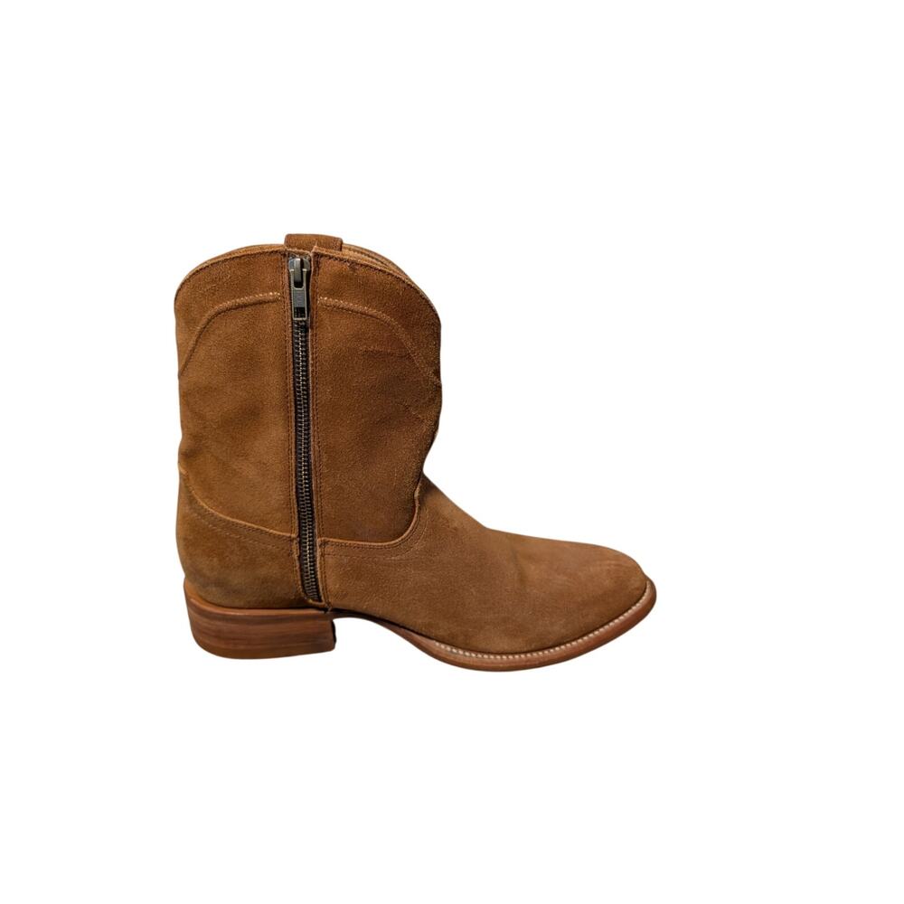 Freebird Henderson Mens 11 Brown Suede Leather Western Cowboy Boots Side Zip